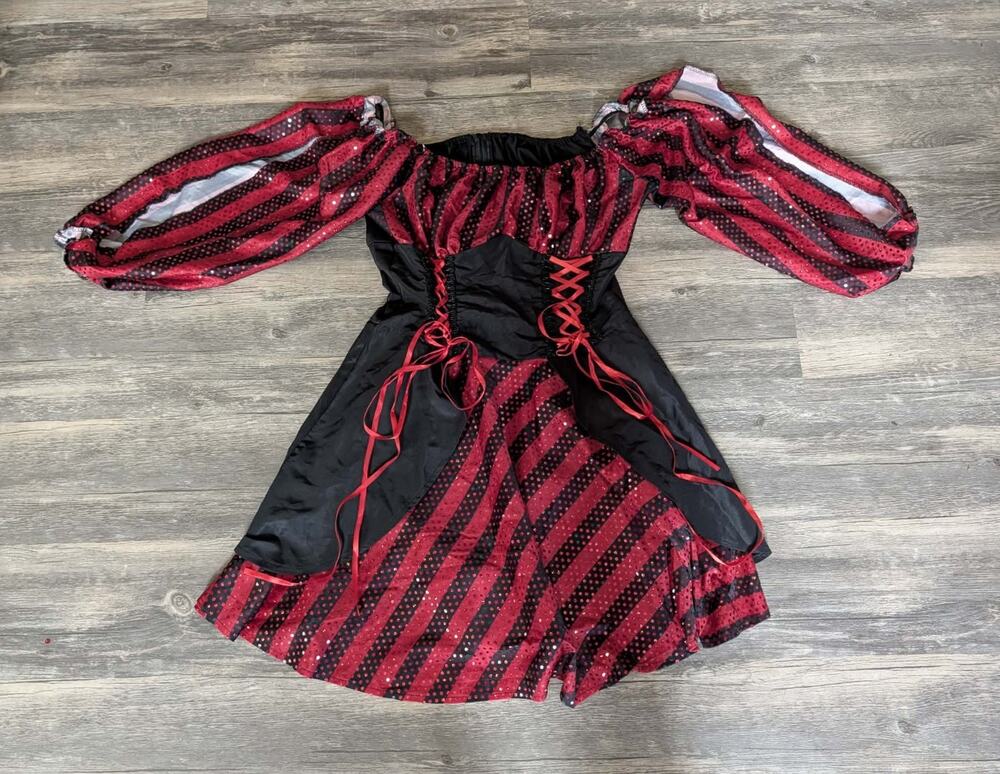 Rubie's Sexy Red & Black Pirate Dress Halloween Costume Cosplay Size M